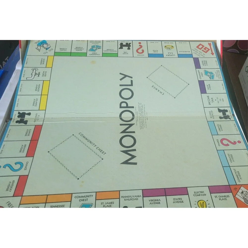 Vintage 1970 Parker Brothers MONOPOLY Board Game No. 9 Complete Set